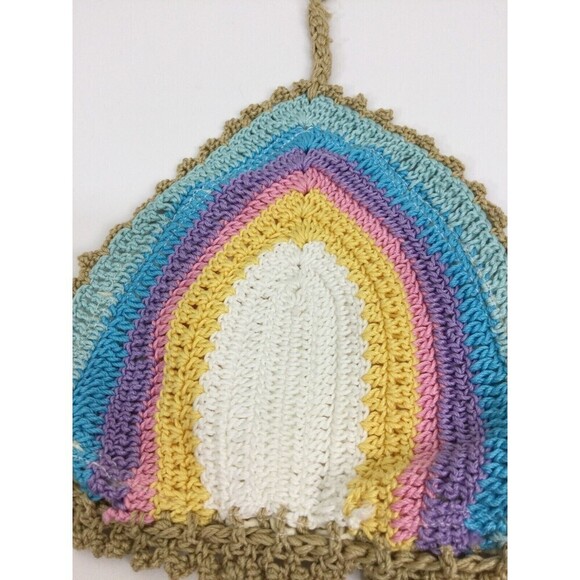 Pilyq Womens Romance Crochet Triangle Halter Bikini Top Size D NWT ROM-182R - Picture 3 of 9